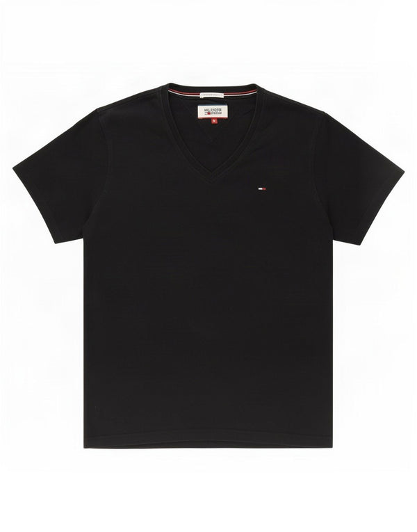 Tommy Hilfiger Mens T-Shirt Top Medium Black Cotton