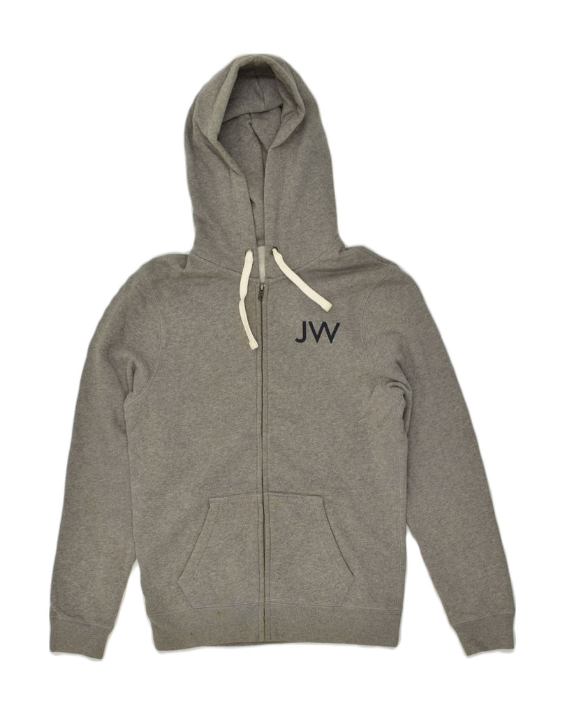 JACK WILLS Mens Graphic Zip Hoodie Sweater Medium Grey Cotton | Vintage Jack Wills | Thrift | Second-Hand Jack Wills | Used Clothing | Messina Hembry 