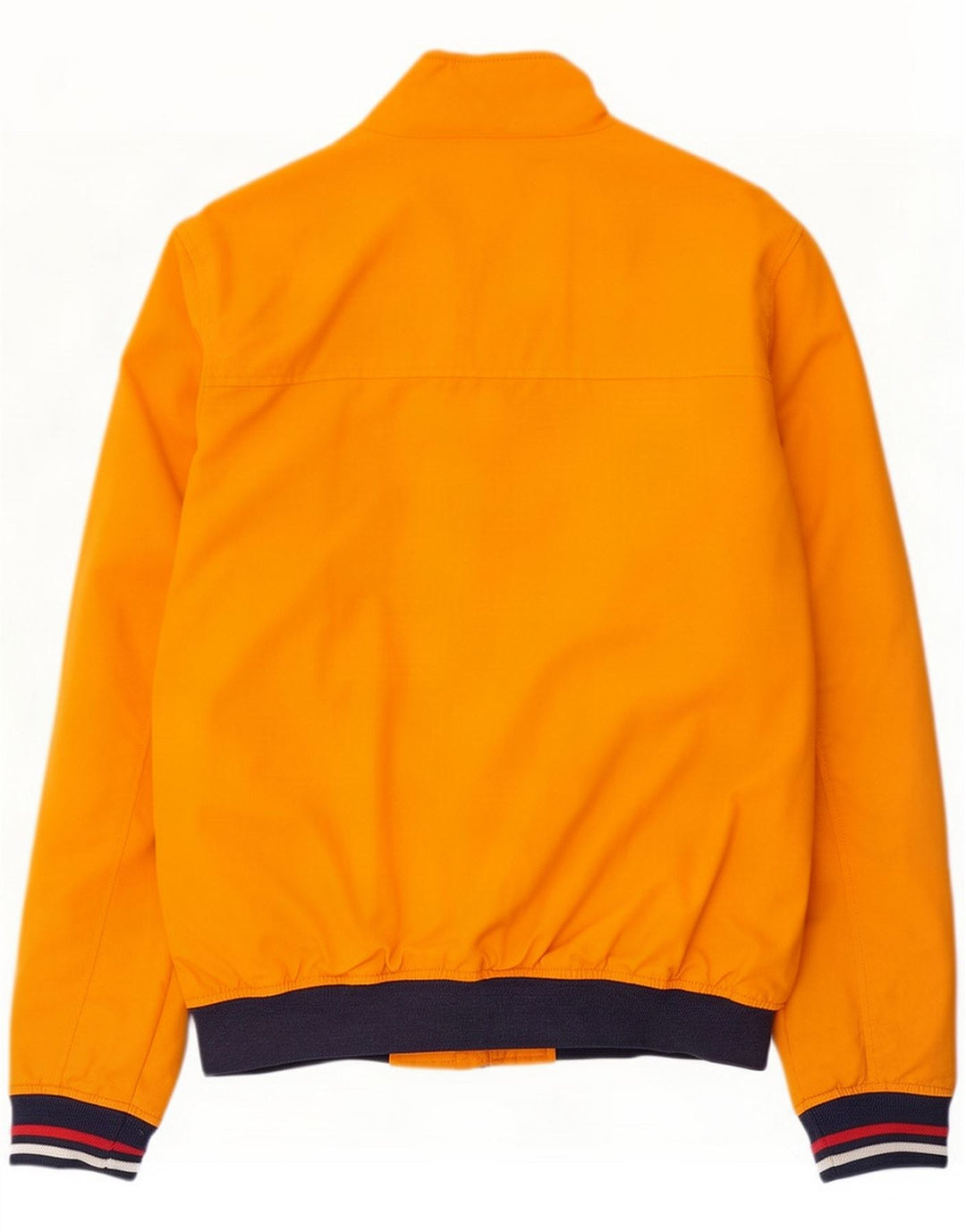 Tommy Hilfiger Mens Bomber Jacket UK 38 Medium Orange Colourblock Polyamide