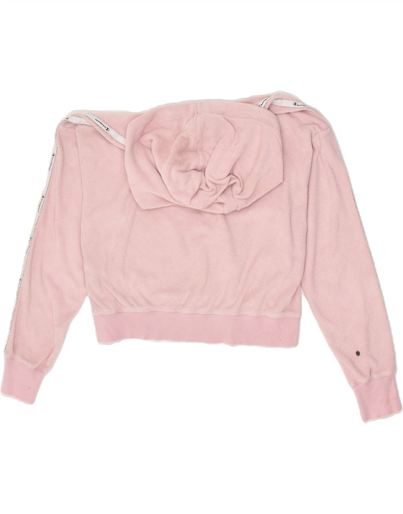 CHAMPION Womens Hoodie Jumper UK 10 Small Pink Cotton | Vintage Champion | Thrift | Second-Hand Champion | Used Clothing | Messina Hembry 