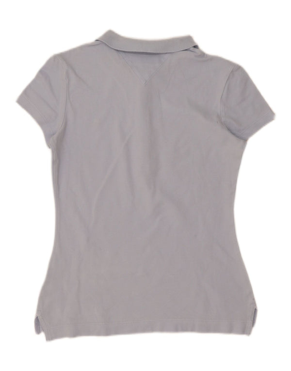 Tommy Hilfiger Womens Slim Fit Polo Shirt UK 12 Medium Blue