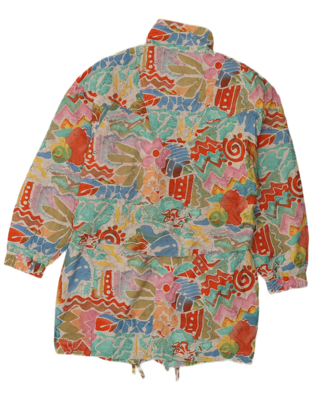 Vintage Womens Windbreaker Jacket UK 14 Medium Multicoloured Geometric