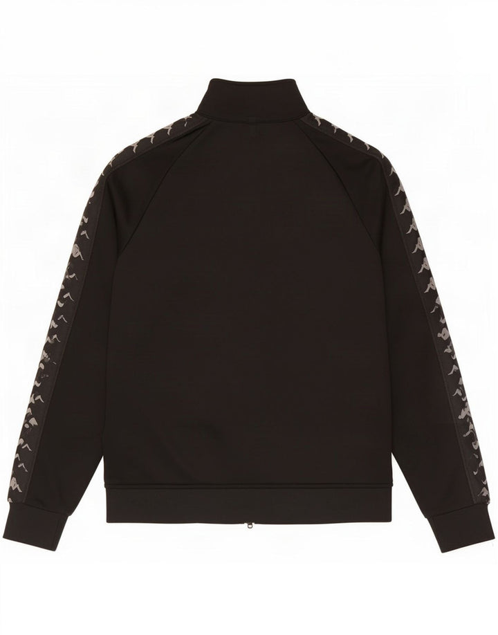 Kappa Mens Graphic Tracksuit Top Jacket Small Black Polyester