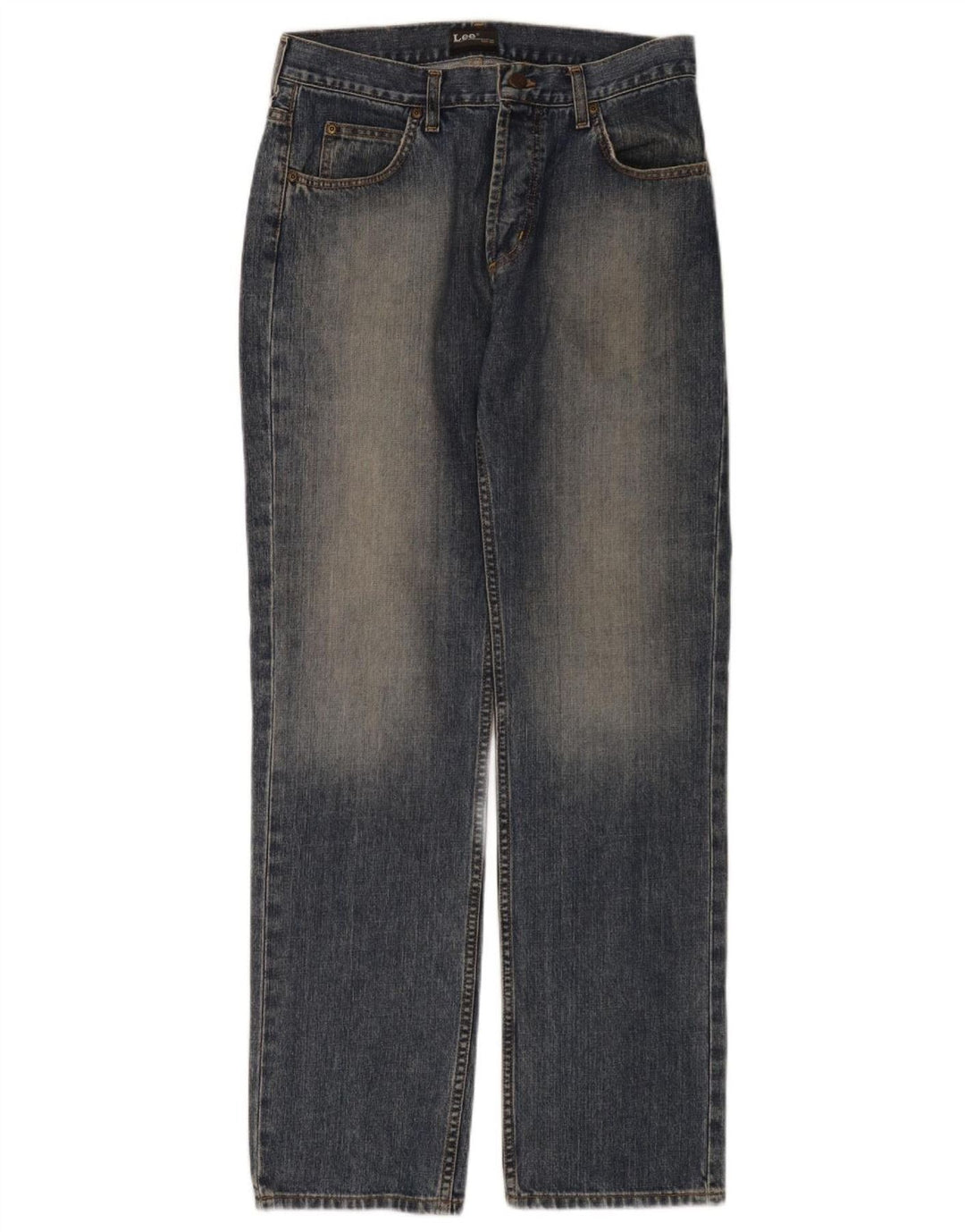 Lee Womens Seattle Straight Jeans W33 L34 Blue Cotton