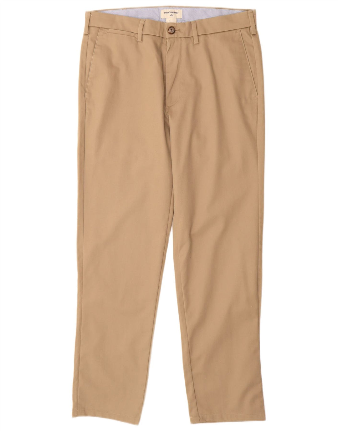 DOCKERS Mens Slim Fit Chino Trousers W32 L30 Beige Cotton