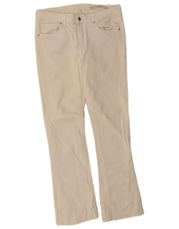 Zara Womens Mid Rise Slim Fit Bootcut Jeans EU 38 Small W28 L28 Off White