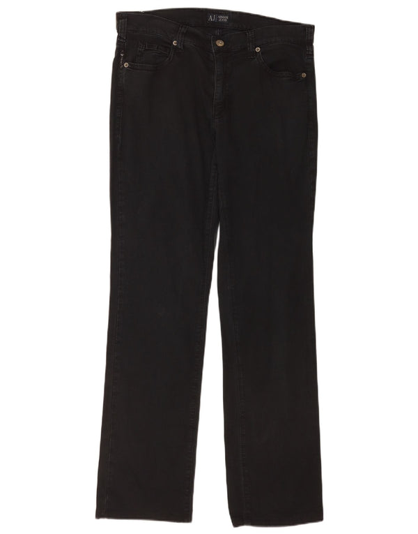 Armani Womens Straight Jeans W31 L31 Black Cotton