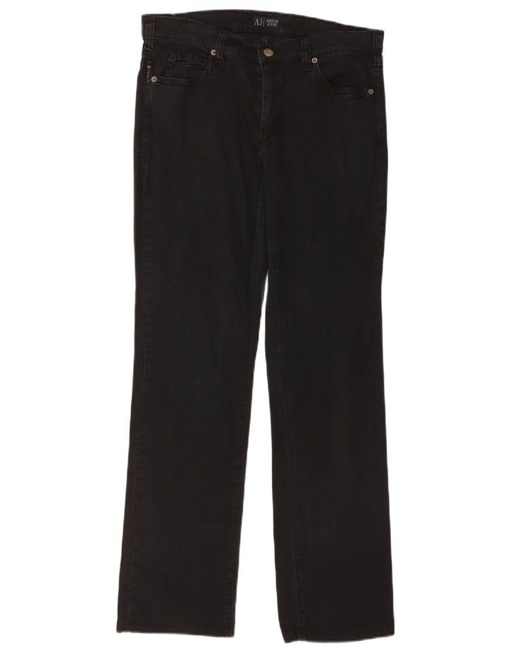 Armani Womens Straight Jeans W31 L31 Black Cotton