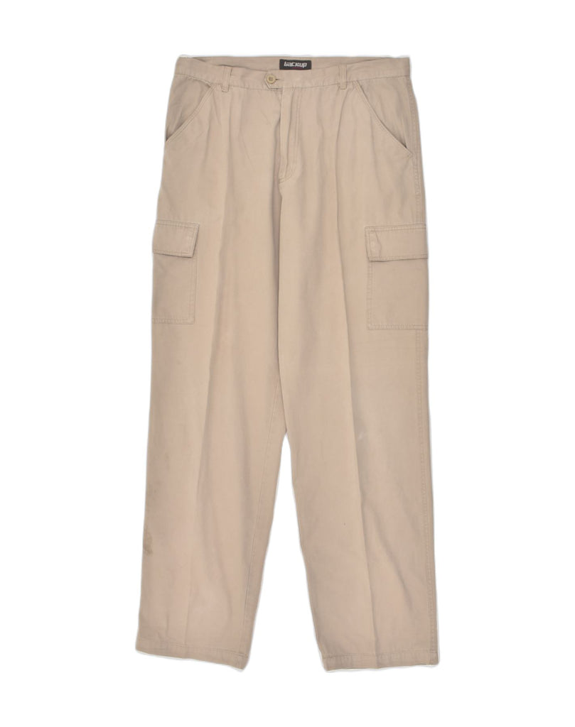 VINTAGE Mens Straight Cargo Trousers W36 L33  Beige Cotton | Vintage Vintage | Thrift | Second-Hand Vintage | Used Clothing | Messina Hembry 