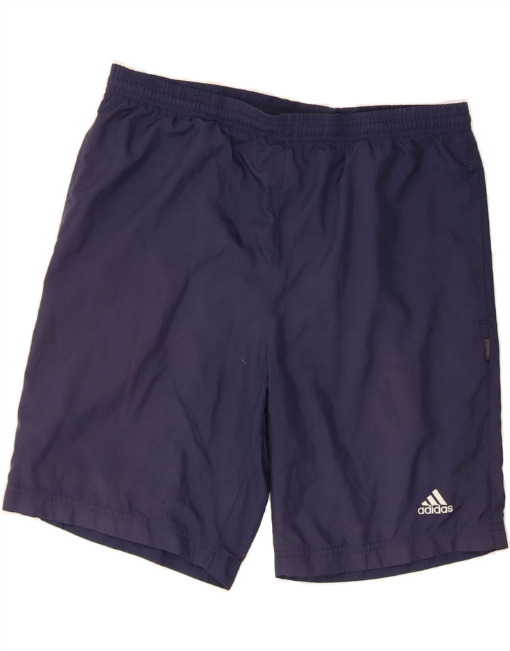 ADIDAS Mens Sport Shorts Medium  Navy Blue Polyester Vintage Adidas and Second-Hand Adidas from Messina Hembry 