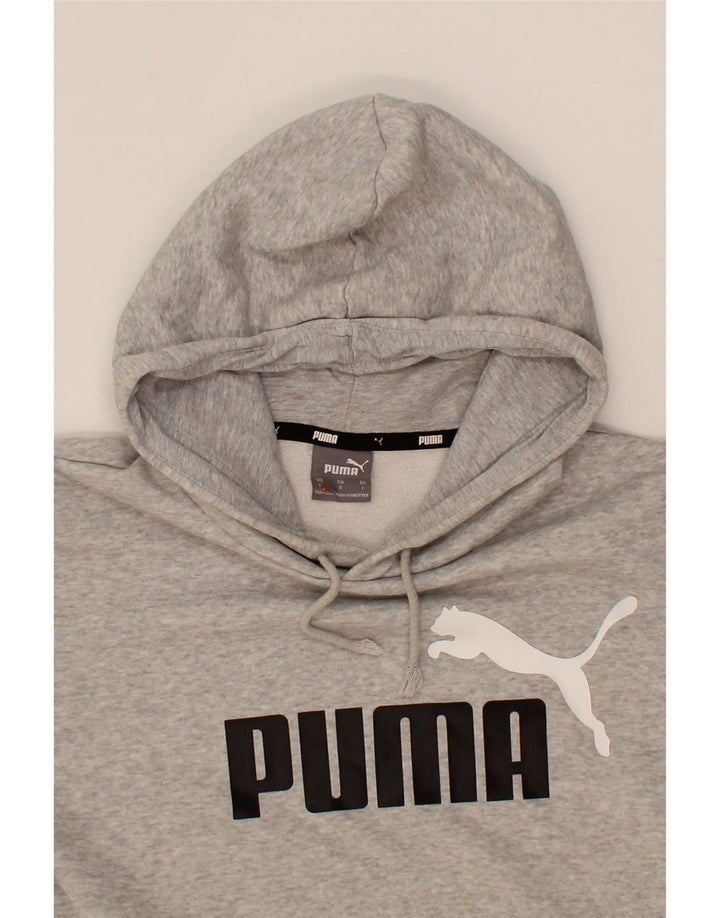 PUMA Mens Graphic Hoodie Jumper Large Grey Cotton Vintage Puma and Second-Hand Puma from Messina Hembry 