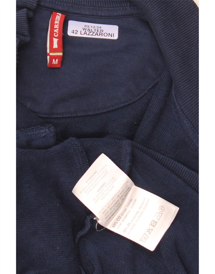 Carrera Mens Tracksuit Top Jacket Medium Navy Blue Cotton