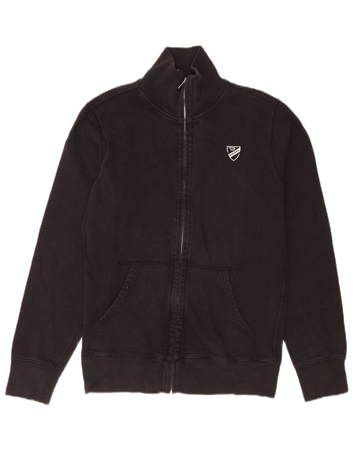 Diesel Mens Tracksuit Top Jacket Medium Black Cotton