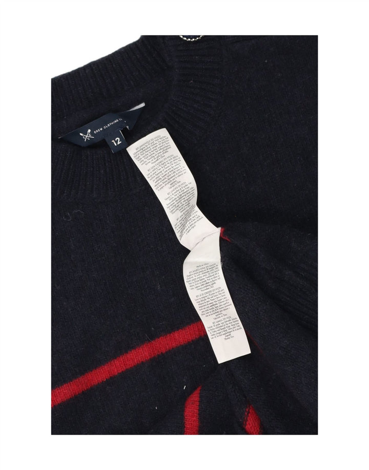 Crew Clothing Womens Crew Neck Jumper Sweater UK 12 Medium Navy Blue