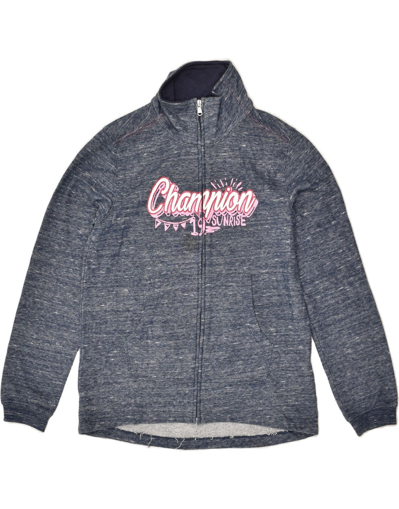 CHAMPION Girls Graphic Tracksuit Top Jacket 13-14 Years XL Grey Cotton | Vintage Champion | Thrift | Second-Hand Champion | Used Clothing | Messina Hembry 