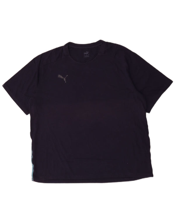 Puma Mens T-Shirt Top 3XL Navy Blue Cotton