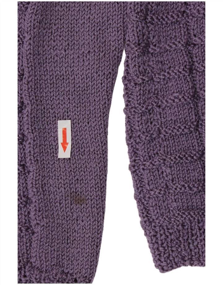 Vintage Womens Cardigan Sweater UK 14 Medium Purple