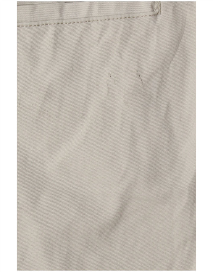 Zara Mens Straight Cargo Trousers EU 40 Medium W31 L28 White Cotton