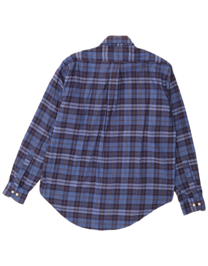 MC Kenzy Mens Flannel Shirt Medium Blue Check Cotton