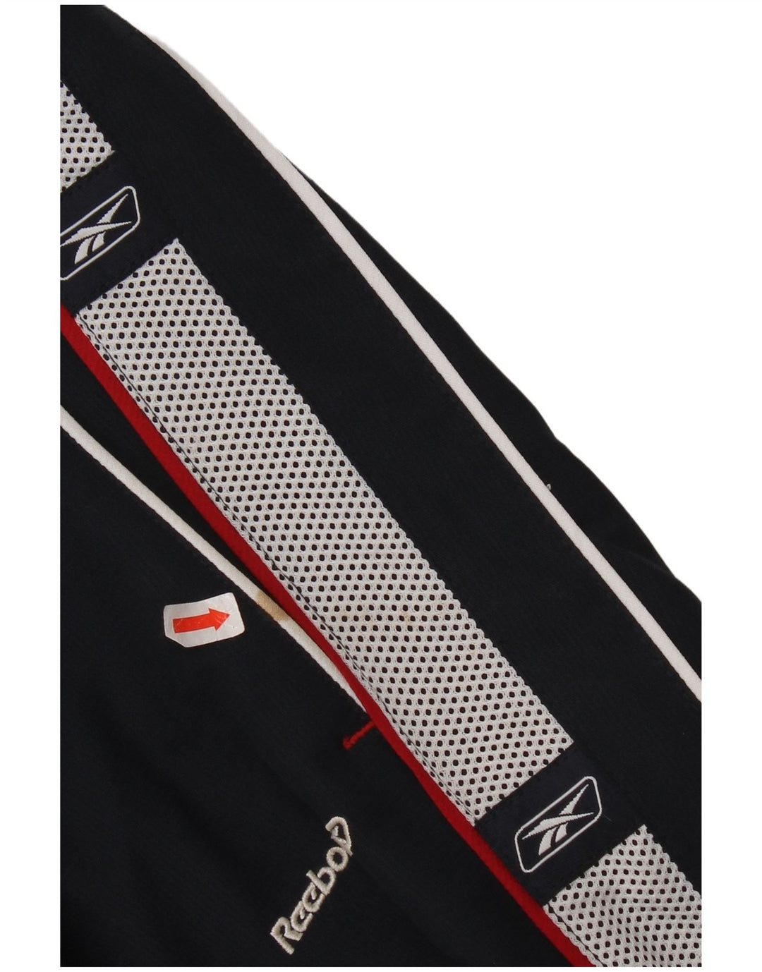 Reebok Boys Graphic Tracksuit Trousers 14-15 Years XL Navy Blue Colourblock