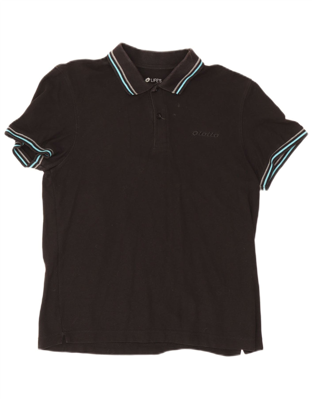 Lotto Mens Polo Shirt Large Black Cotton