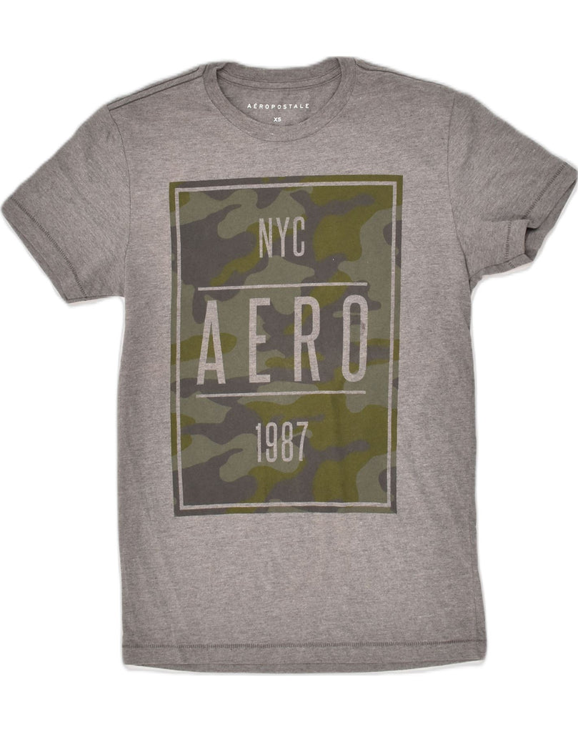 AEROPOSTALE Mens Graphic T-Shirt Top XS Grey Cotton | Vintage Aeropostale | Thrift | Second-Hand Aeropostale | Used Clothing | Messina Hembry 