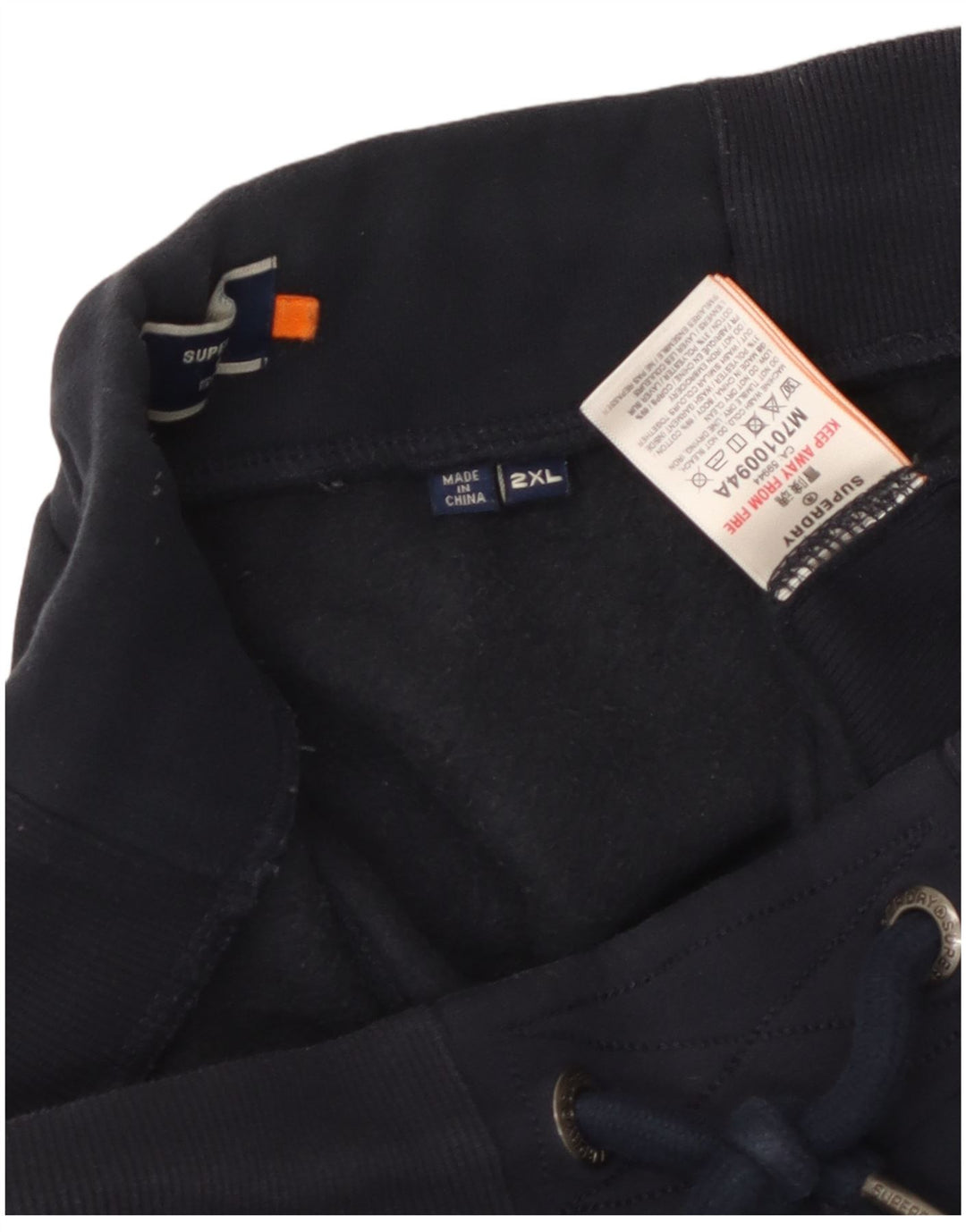 Superdry Mens Tracksuit Trousers Joggers 2XL Navy Blue Cotton