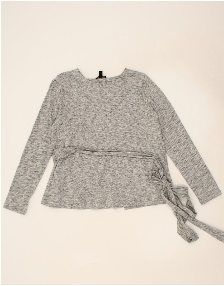 J. CREW Womens Blouse Top UK 14 Medium Grey Flecked Cotton Vintage J. Crew and Second-Hand J. Crew from Messina Hembry 