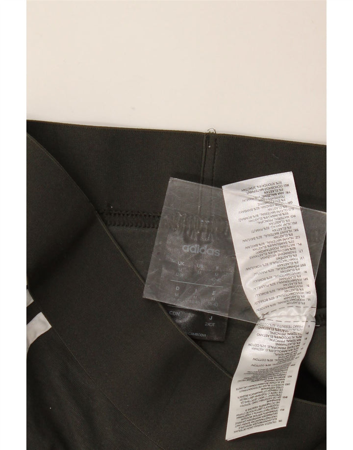 Adidas Womens Leggings UK 12/14 Medium  Khaki Cotton