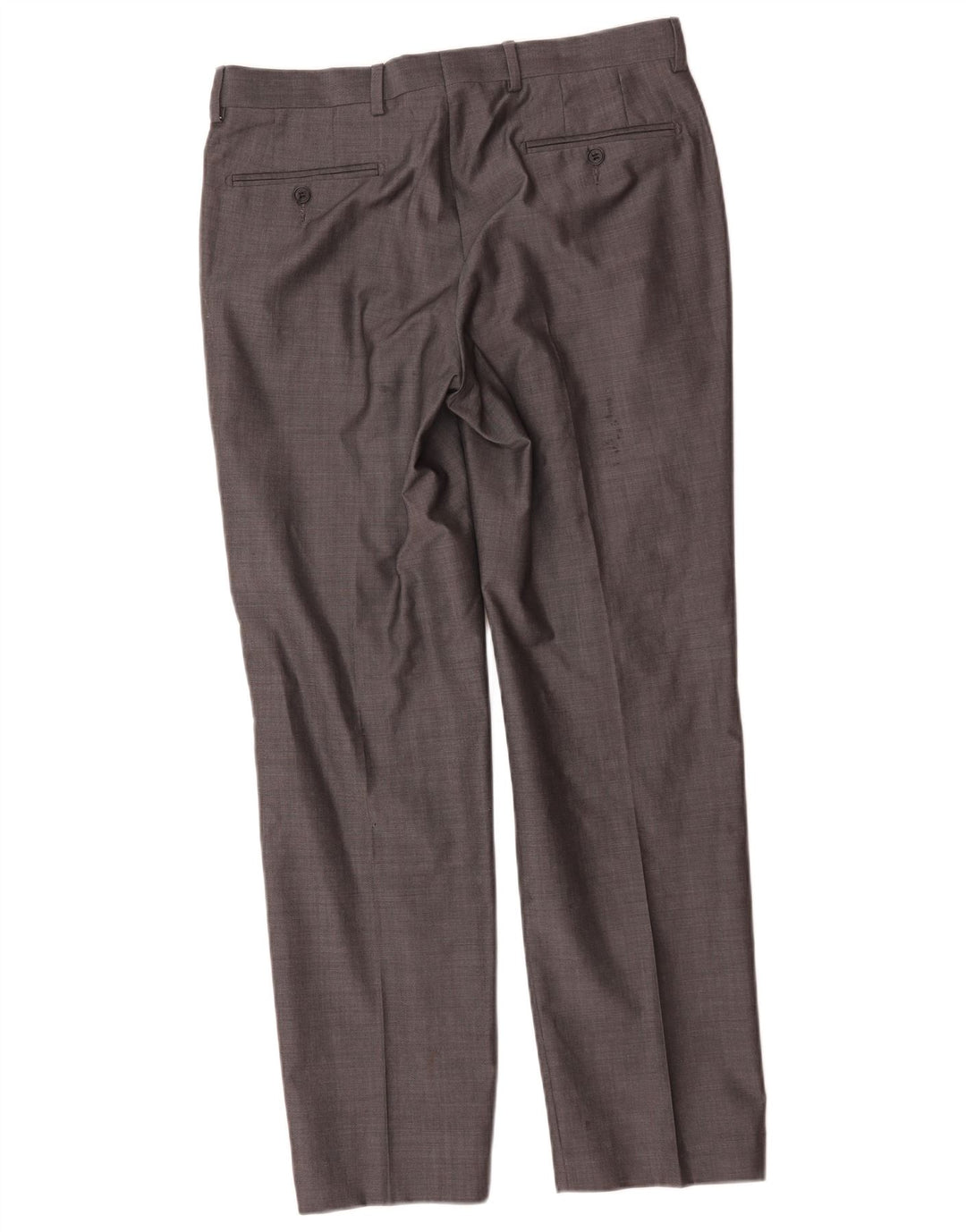 Marks & Spencer Mens Autograph Straight Suit Trousers W32 L31 Grey Wool