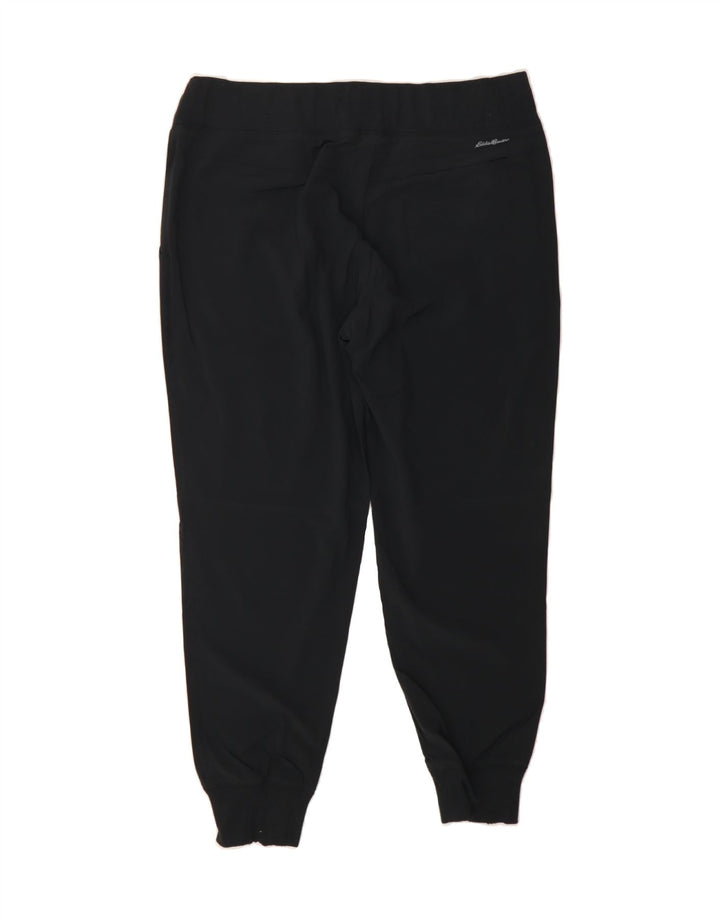 EDDIE BAUER Womens Tracksuit Trousers Joggers UK 14 Medium Black Polyester Vintage Eddie Bauer and Second-Hand Eddie Bauer from Messina Hembry 
