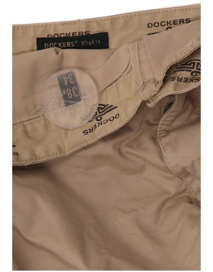 DOCKERS Mens Khakis Straight Chino Trousers W38 L34  Beige