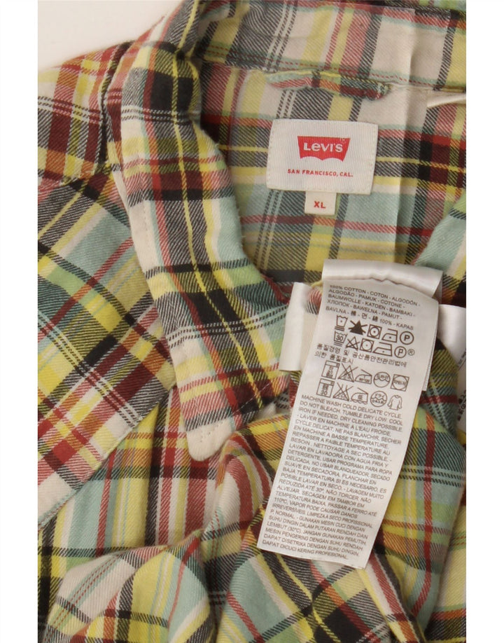 Levi's Mens Flannel Shirt XL Multicoloured Check Cotton
