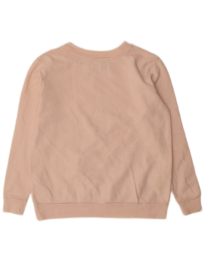 Calvin Klein Jeans Womens Graphic Oversized Sweatshirt Jumper UK 6 XS Pink