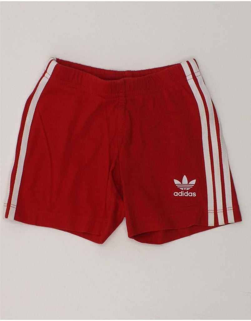 ADIDAS Baby Boys Graphic Sport Shorts 9-12 Months Red Cotton | Vintage Adidas | Thrift | Second-Hand Adidas | Used Clothing | Messina Hembry 