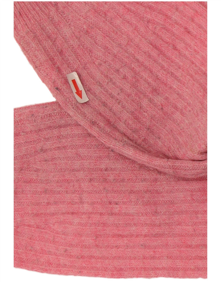 Marks & Spencer Womens Crop Cardigan Sweater UK 14 Medium Pink Acrylic