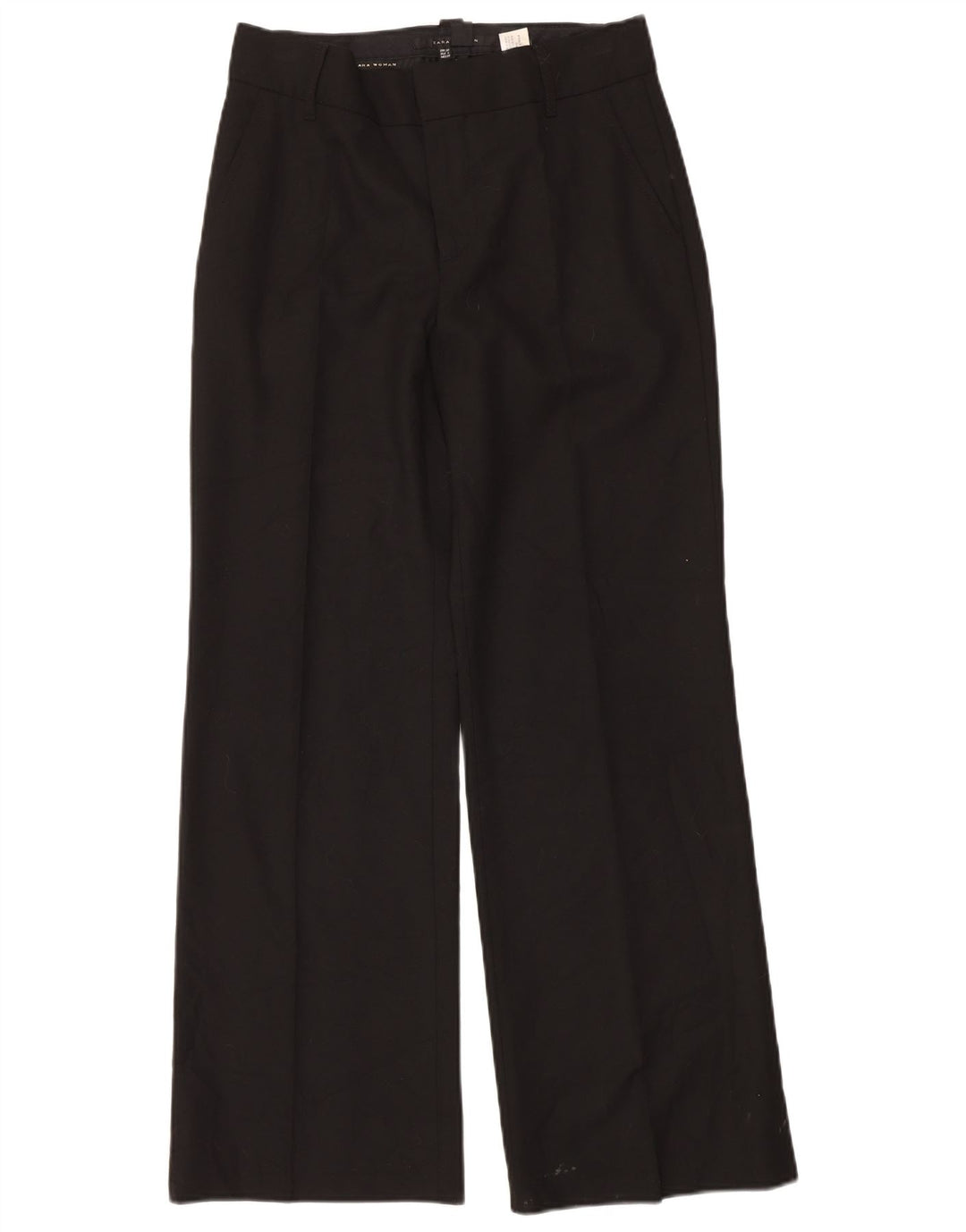 Zara Womens Wide Leg Suit Trousers EU 38 Small W28 L32 Black Polyester