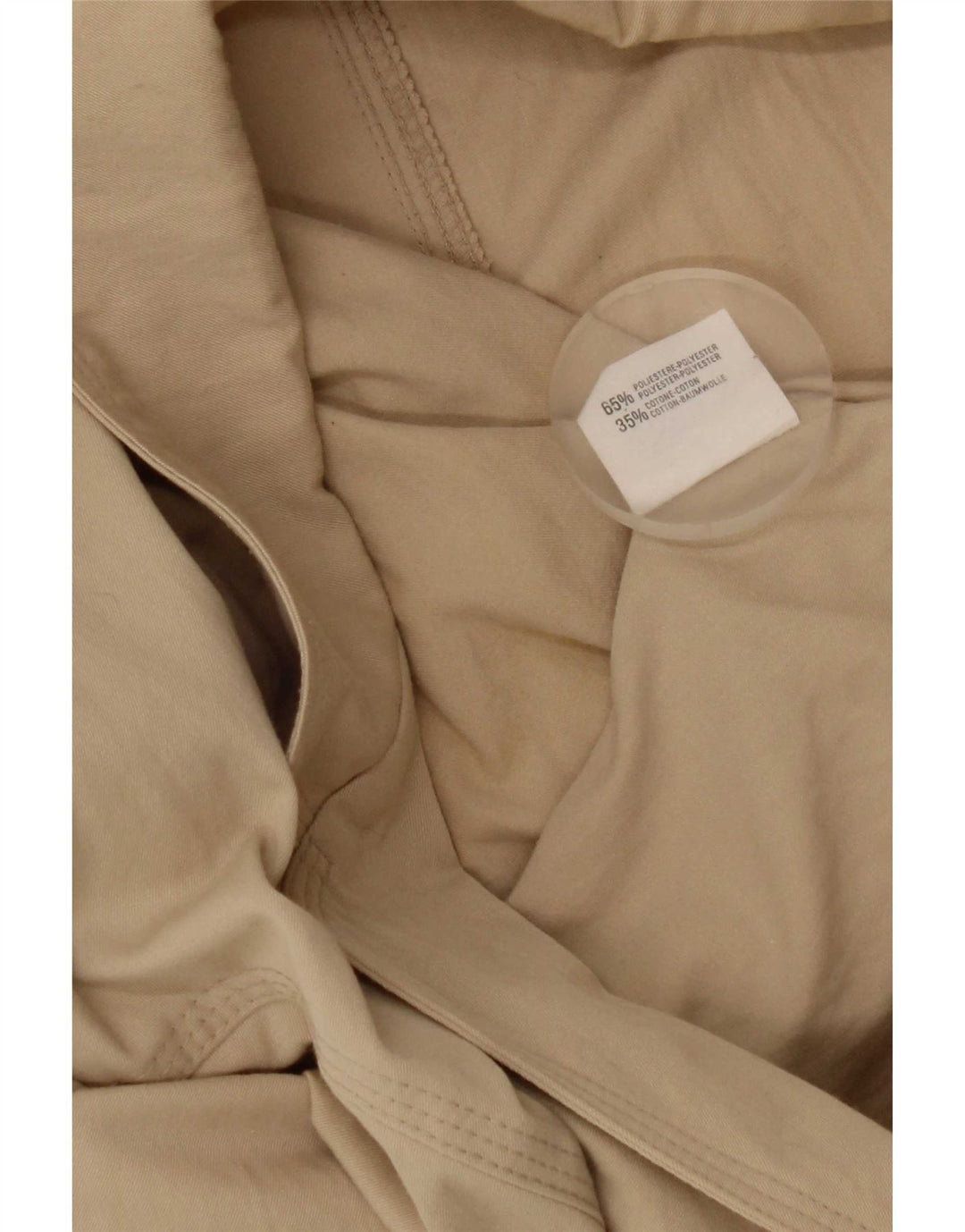 Stefanel Womens Crop 2 Button Blazer Jacket UK 16 Large Beige Polyester