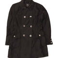 PEUTEREY Womens Overcoat IT 44 Medium Black Polyester Vintage PEUTEREY and Second-Hand PEUTEREY from Messina Hembry 