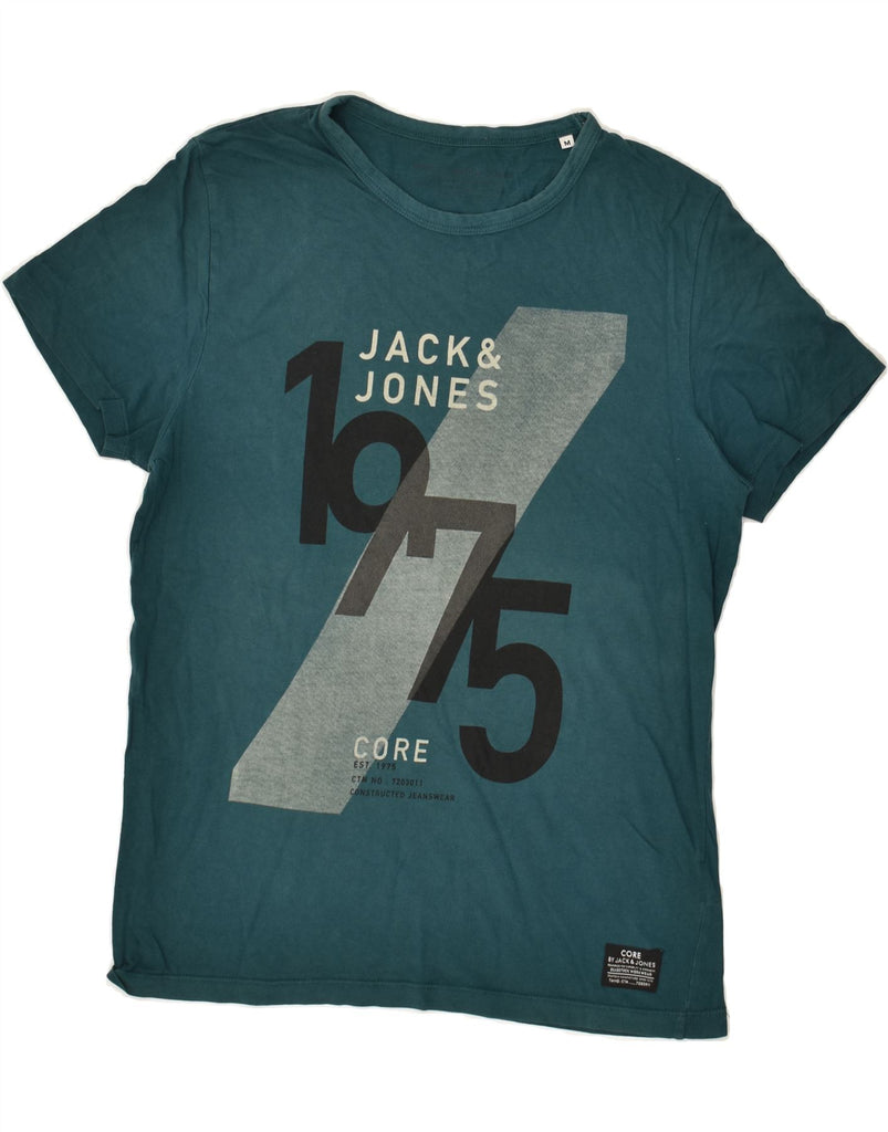 JACK & JONES Mens Graphic T-Shirt Top Medium Green Cotton | Vintage Jack & Jones | Thrift | Second-Hand Jack & Jones | Used Clothing | Messina Hembry 