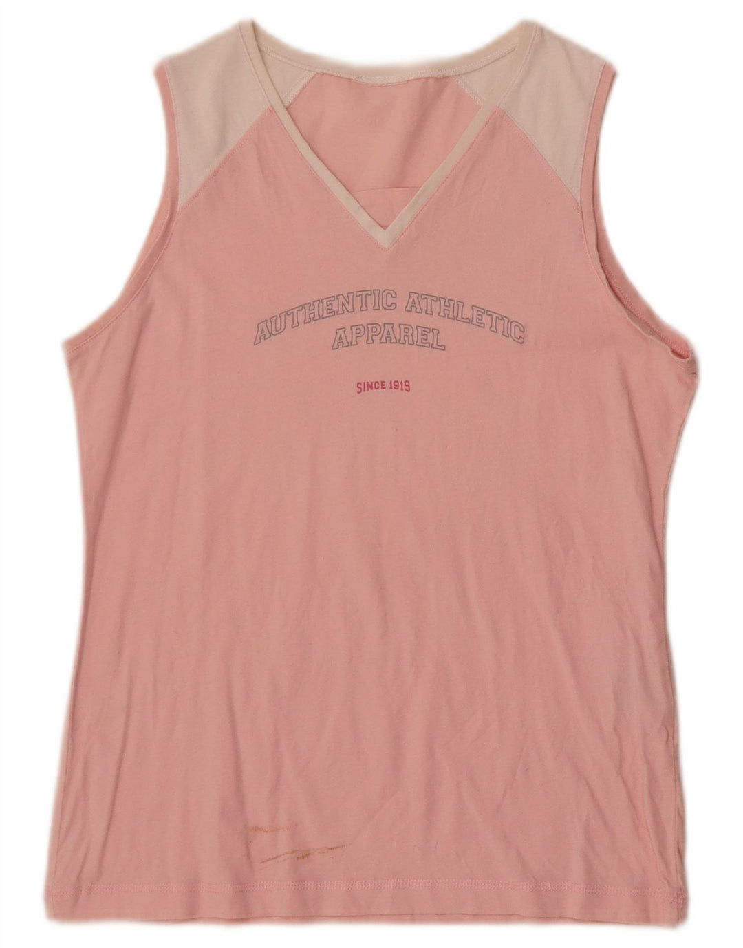 Champion Womens Graphic Vest Top UK 12 Medium Pink Colourblock Cotton