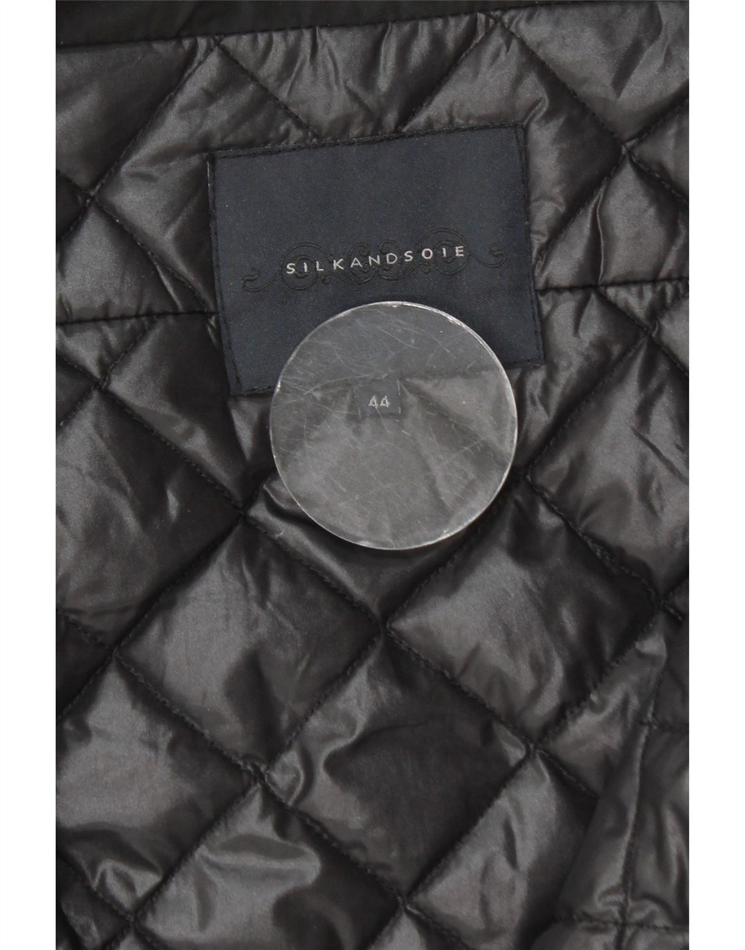 Silk and Soie Womens Hooded Padded Jacket IT 44 Medium Black Polyamide