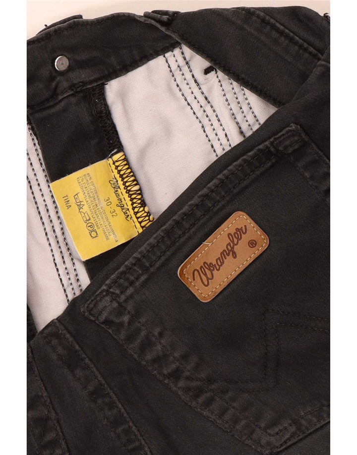 Wrangler Womens TIna Bootcut Jeans W30 L32 Grey Cotton