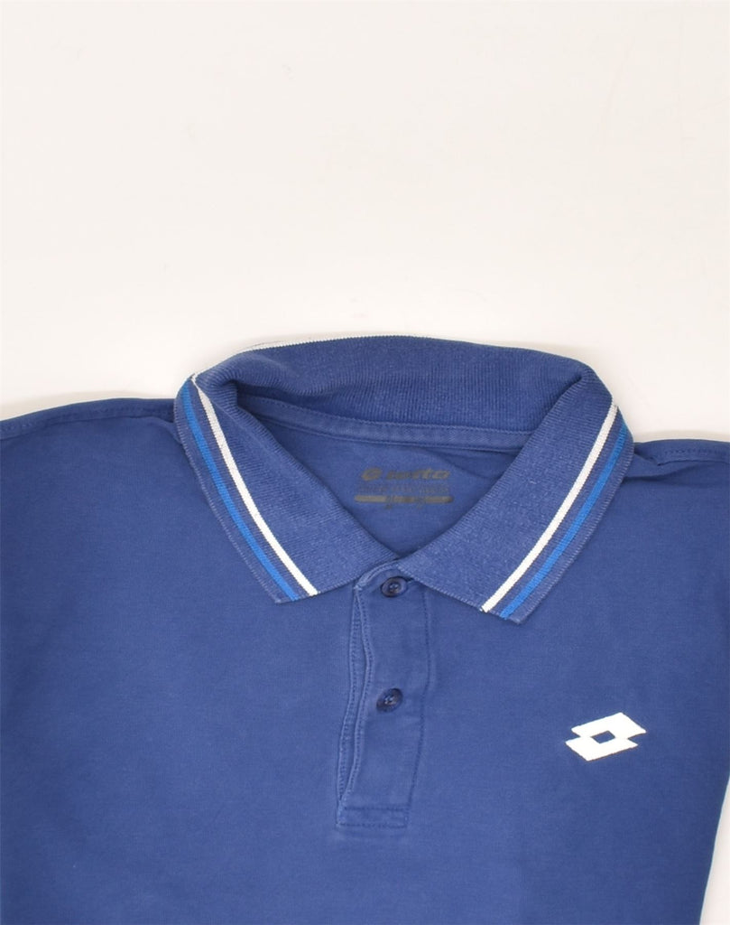 LOTTO Mens Polo Shirt Small Blue Cotton | Vintage Lotto | Thrift | Second-Hand Lotto | Used Clothing | Messina Hembry 