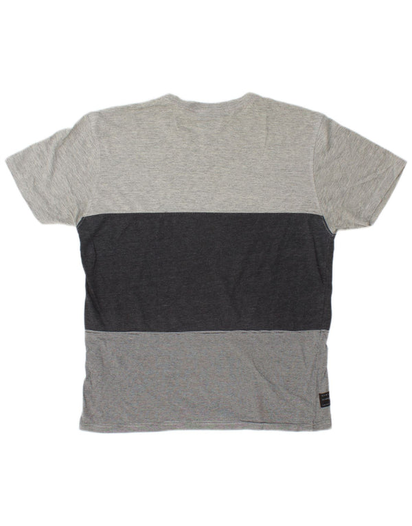 Oakley Mens T-Shirt Top Medium Grey Colourblock Cotton