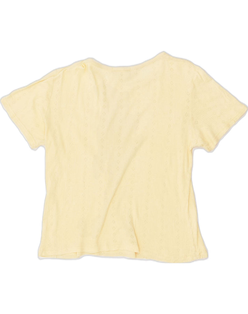 EDDIE BAUER Womens Blouse Top UK 14 Medium Yellow Cotton | Vintage Eddie Bauer | Thrift | Second-Hand Eddie Bauer | Used Clothing | Messina Hembry 