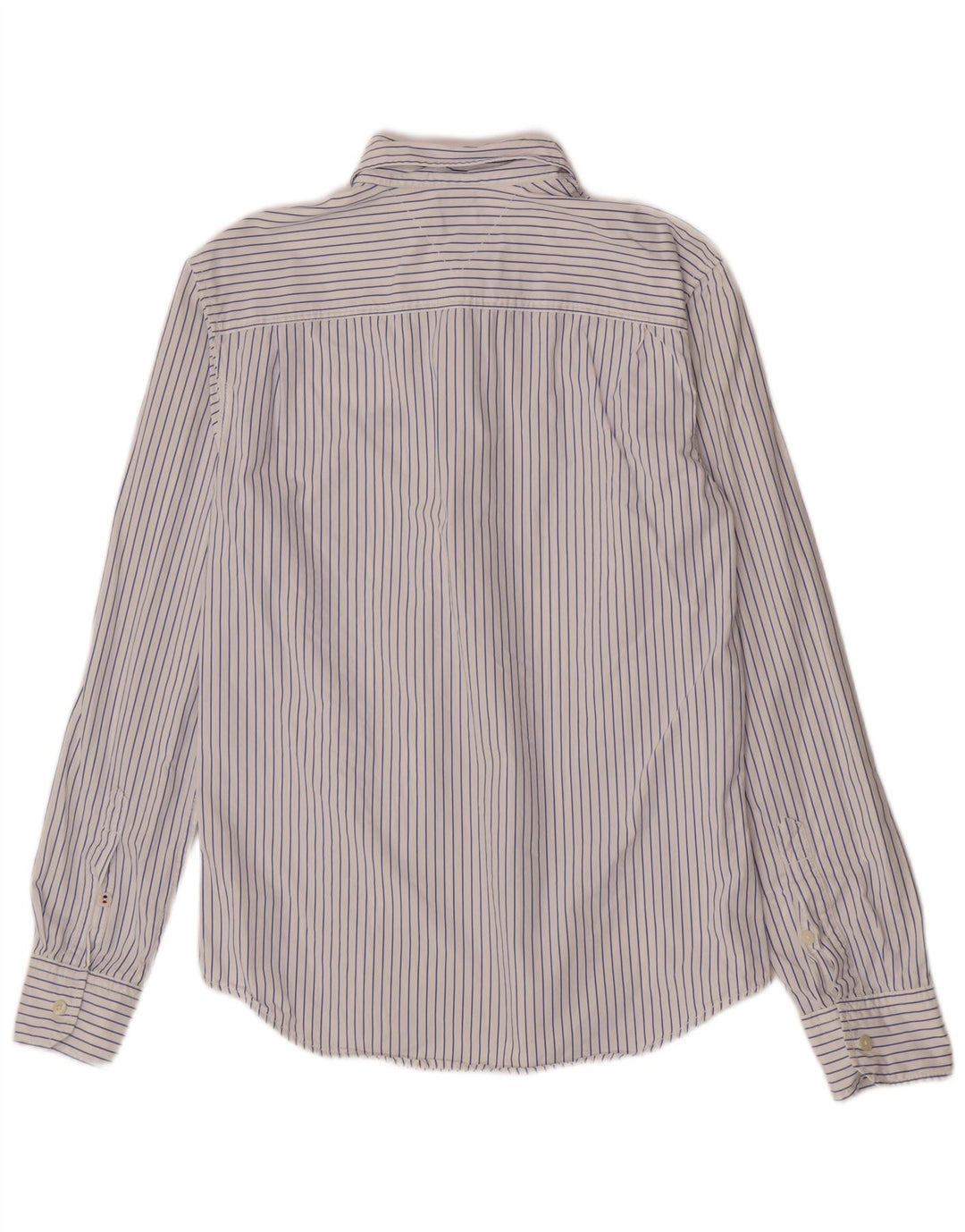 Tommy Hilfiger Mens Regular Fit Shirt Medium Blue Striped Cotton