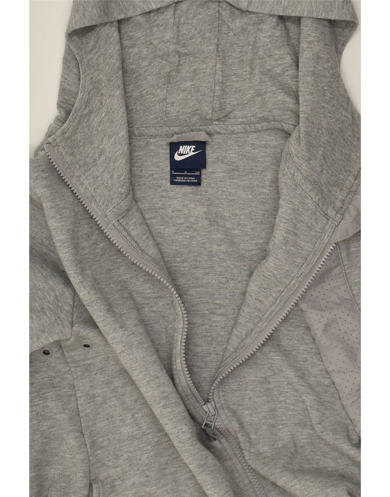 NIKE Womens Zip Hoodie Sweater UK 10 Small Grey | Vintage Nike | Thrift | Second-Hand Nike | Used Clothing | Messina Hembry 