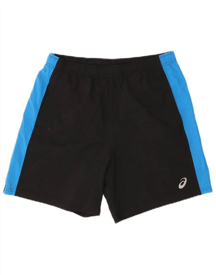Asics Mens Sport Shorts Large  Black Colourblock Polyester