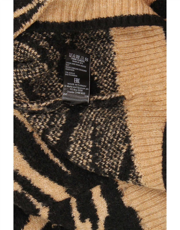 Marks & Spencer Womens Boat Neck Jumper Sweater UK 10 Small Black